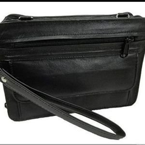 New Leather concealed carry crossbody organizer handbag with holster